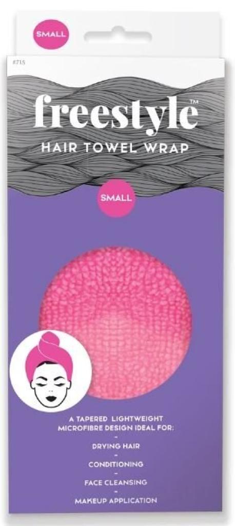 Freestyle Hair Towel Wrap Pink - Small