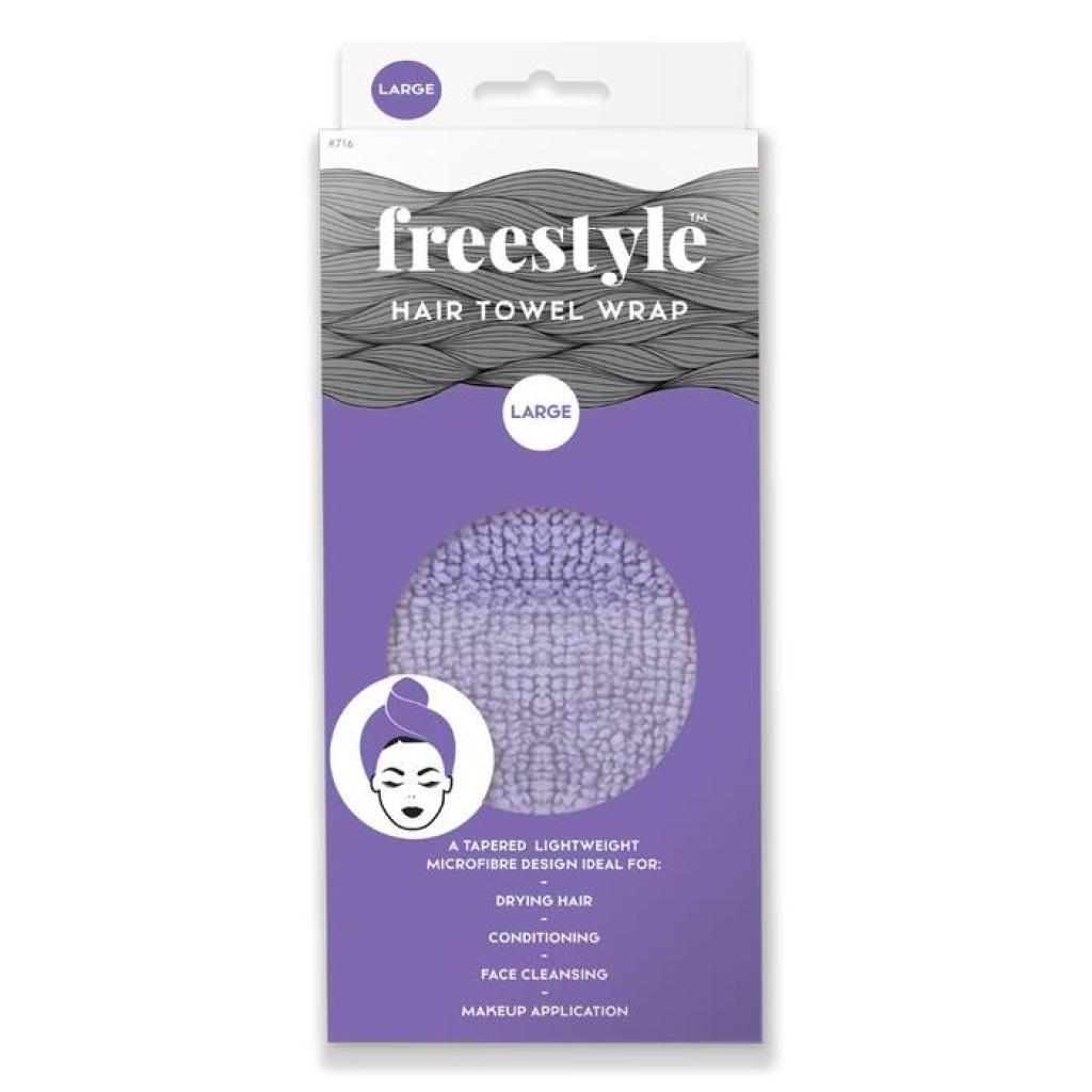 Freestyle Hair Towel Wrap Lavender - Large