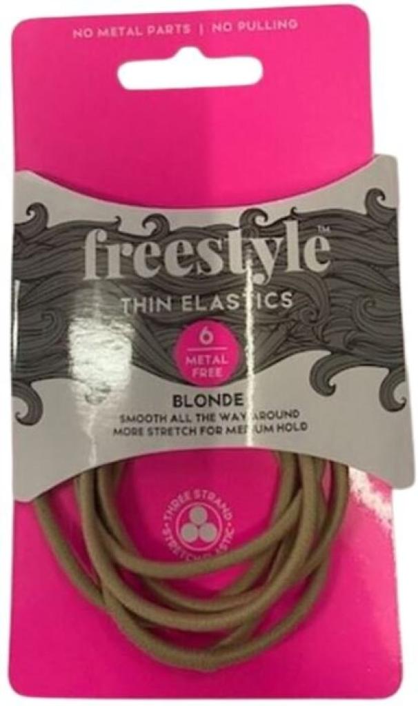 Freestyle Thin Elastics Metal Free - Blonde 6 Pkt