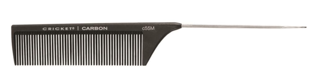 Cricket Carbon Comb Medium Toothed Metal Rattail C55M
