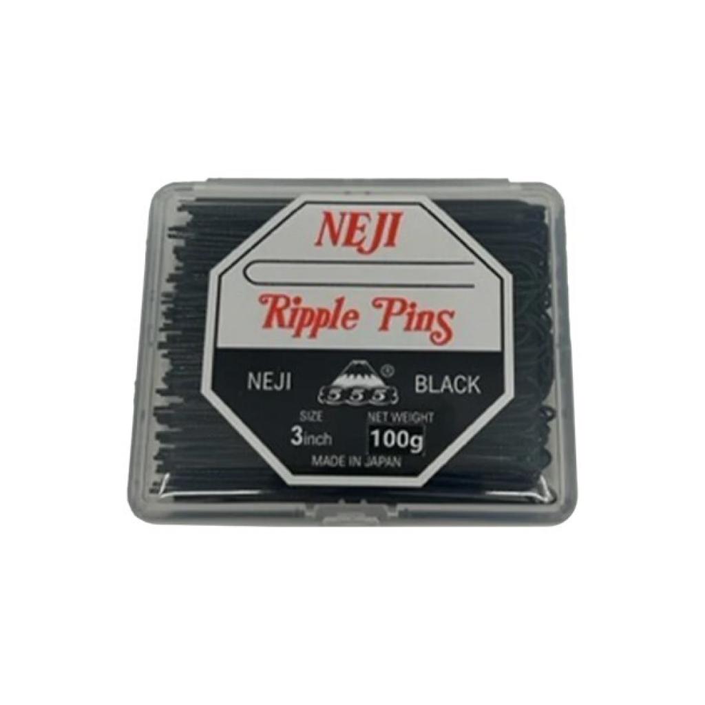 555 Neji 3inch Ripple Pins 100gm - Black
