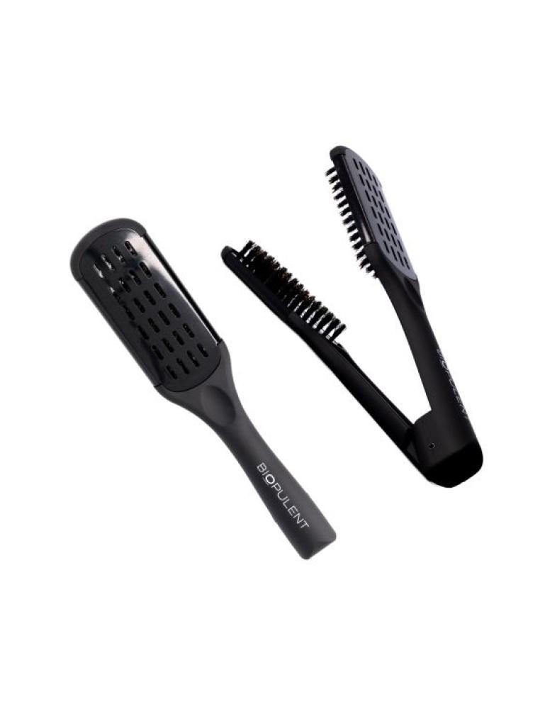 Biopulent Hair Straightening Clamp Brush 