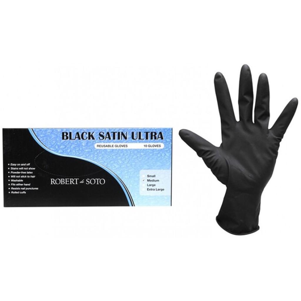 Robert De Soto Re-Usable Black Gloves Small 10Pkt