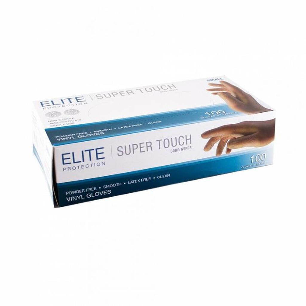 Elite Vinyl Powder Free Gloves Clear Small 100 Pce