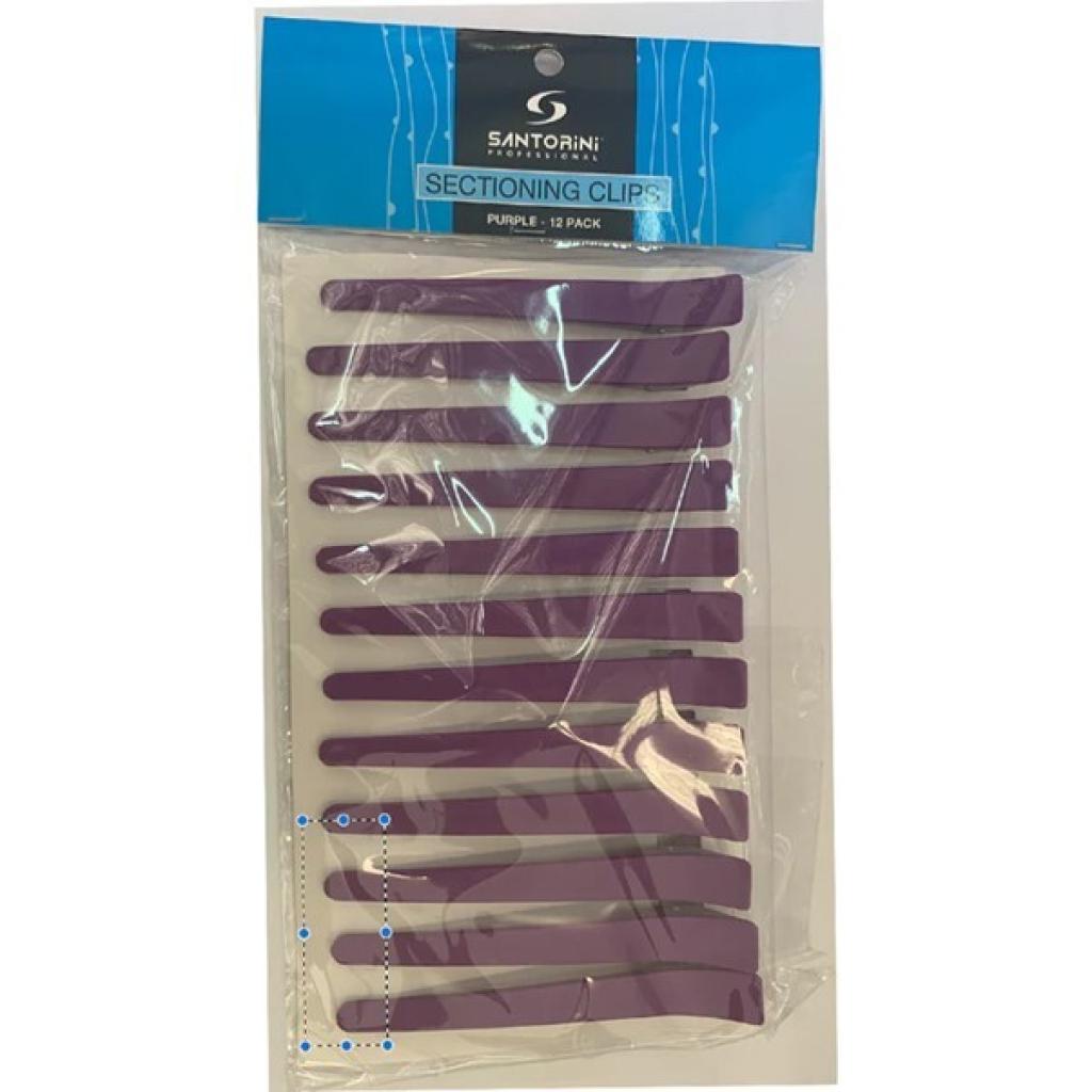 Santorini Purple Sectioning Clips 4.5inc 12 Pkt