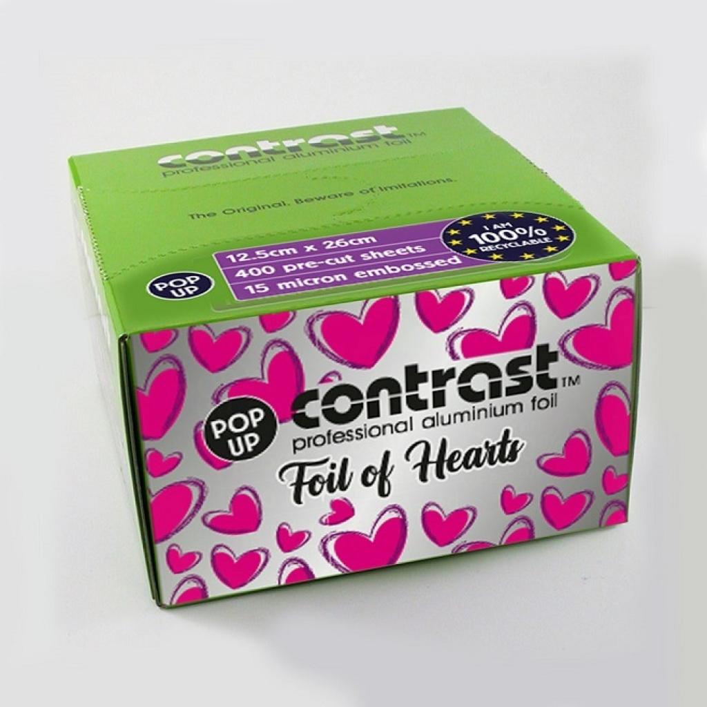 Contrast Pop-Up Foil 400pc Pink Hearts