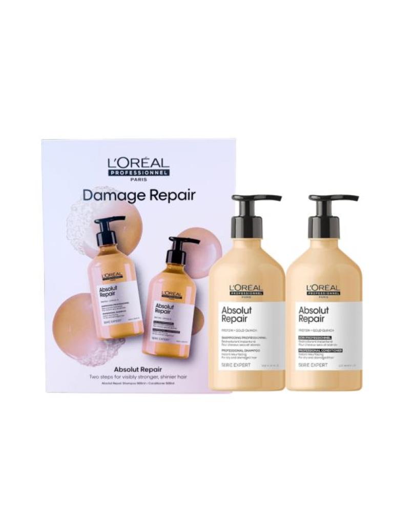 LOreal Absolut Shampoo & Conditioner Xmas26 500ml Duo