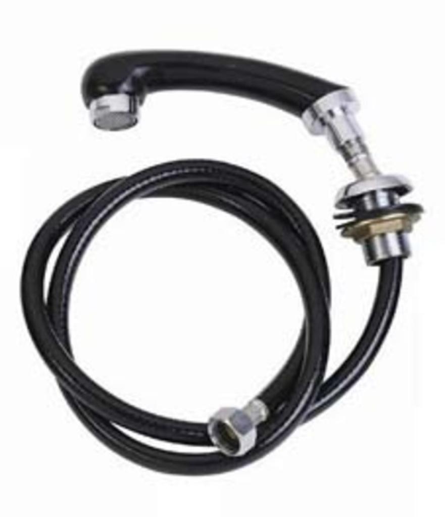 Part - Basin Rose Spray Black - With Hose