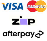 We accept Visa & Mastercard